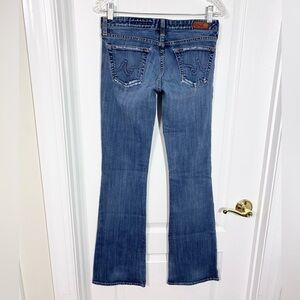 Y2K AG The Club Low Waist Flare Leg Jeans USA MADE 27 Adriano Goldschmied